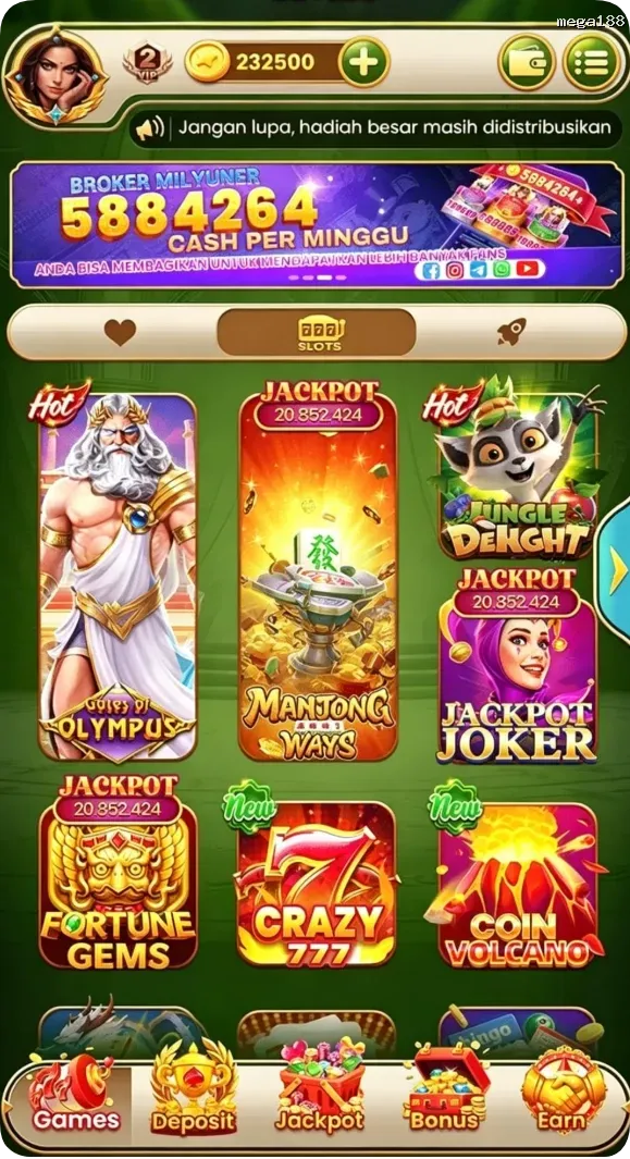 mega188 Preview - Resmi Unduh